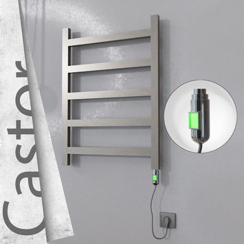 Radiva - Castor Elektrikli Paslanmaz Çelik Havlupan 600x820 Satin Polisaj (On/Off Düğmeli) 200W