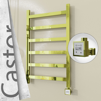 Radiva - Castor Elektrikli Paslanmaz Çelik Havlupan 600x980 Altın (KTX3 Termostat) 300W