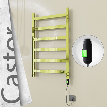 Radiva - Castor Elektrikli Paslanmaz Çelik Havlupan 600x980 Altın (On/Off Düğmeli) 300W