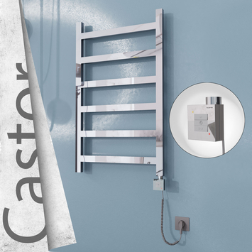 Radiva - Castor Elektrikli Paslanmaz Çelik Havlupan 600x980 Ayna Polisaj (KTX1 Termostat) 300W Spiral Kablolu
