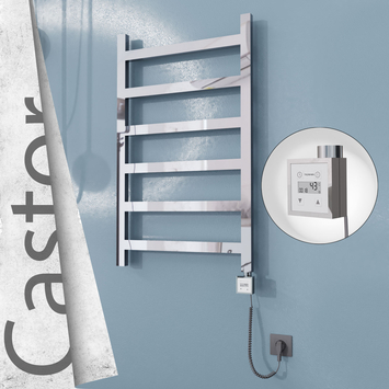 Radiva - Castor Elektrikli Paslanmaz Çelik Havlupan 600x980 Ayna Polisaj (KTX3 Termostat) 300W Spiral Kablolu