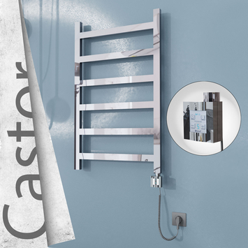 Radiva - Castor Elektrikli Paslanmaz Çelik Havlupan 600x980 Ayna Polisaj (KTX4 Termostat) 300W Spiral Kablolu