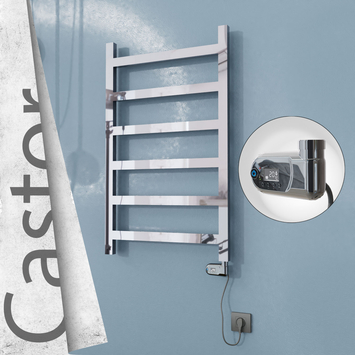 Radiva - Castor Elektrikli Paslanmaz Çelik Havlupan 600x980 Ayna Polisaj (Thesis Termostat) 300W