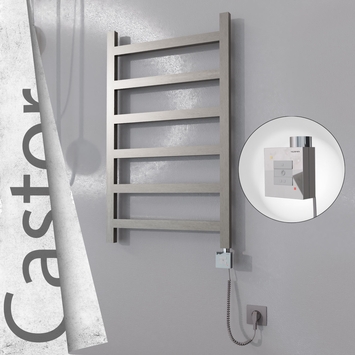 Radiva - Castor Elektrikli Paslanmaz Çelik Havlupan 600x980 Satin Polisaj (KTX1 Termostat) 300W Spiral Kablolu