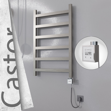 Radiva - Castor Elektrikli Paslanmaz Çelik Havlupan 600x980 Satin Polisaj (KTX3 Termostat) 300W Spiral Kablolu