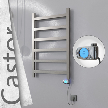 Radiva - Castor Elektrikli Paslanmaz Çelik Havlupan 600x980 Satin Polisaj (Musa Termostat) 300W