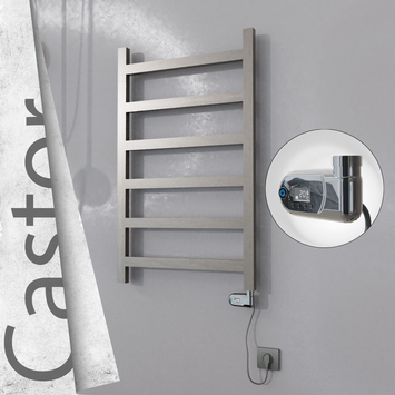 Radiva - Castor Elektrikli Paslanmaz Çelik Havlupan 600x980 Satin Polisaj (Thesis Termostat) 300W
