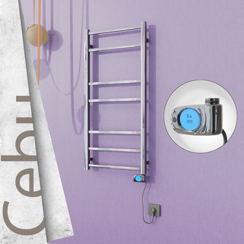 - Cebu Sèche Serviettes Electrique 500x1050 Finition de polissage (Thermostat Musa) 200 W  - Cebu Sèche Serviettes Electrique 500x1050 Finition de polissage (Thermostat Musa) 200 W