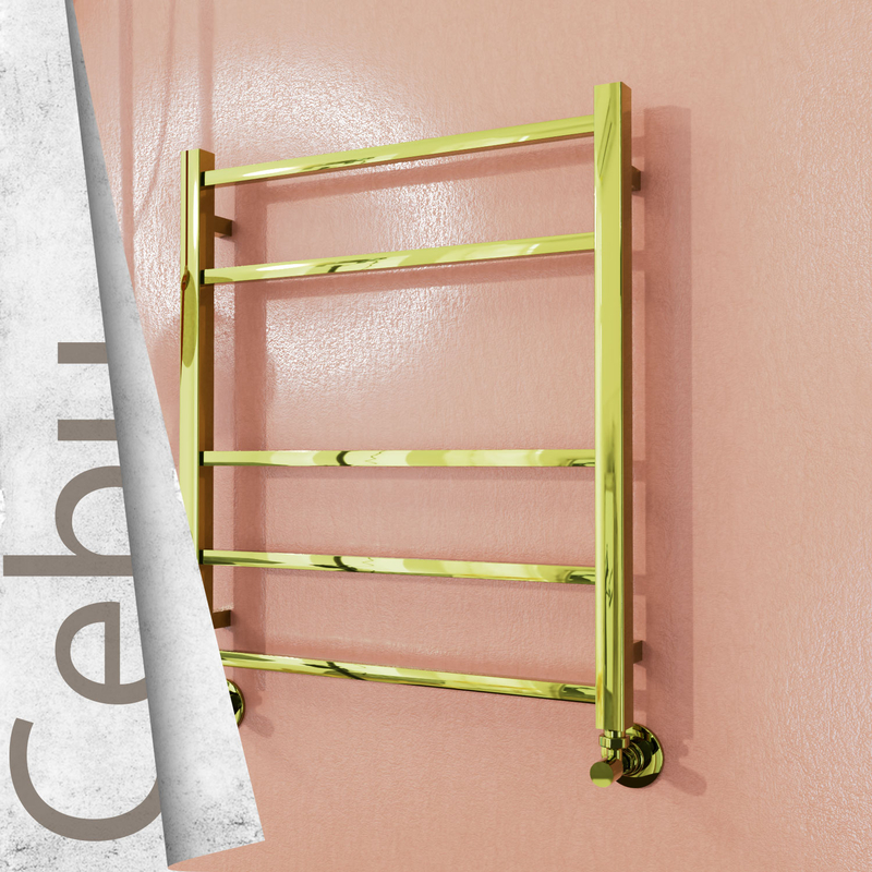 Cebu Decorative Towel Warmer 600x705 (Stainless Steel) Gold