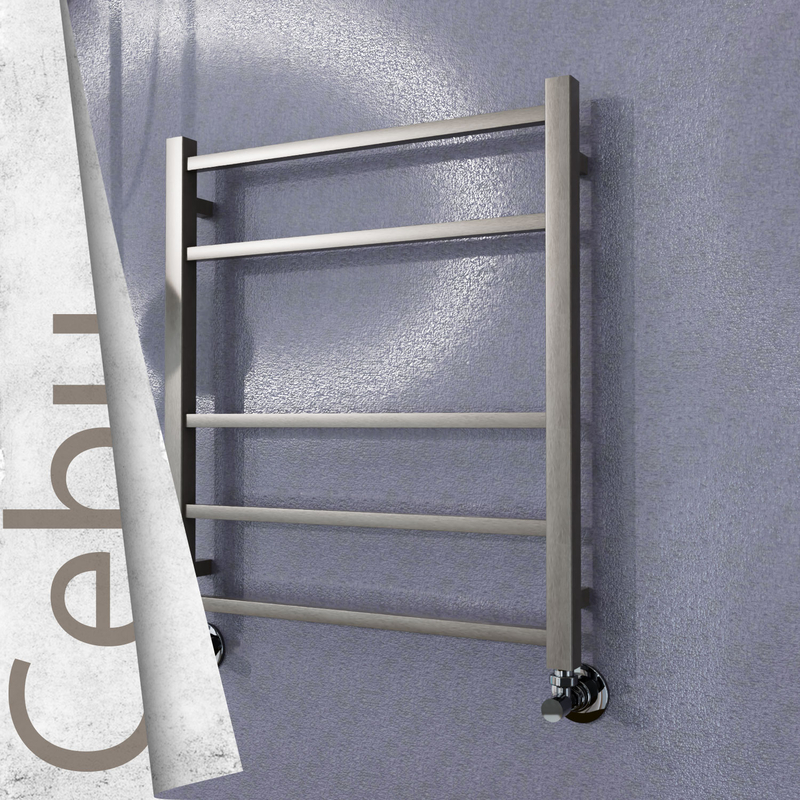 Cebu Decorative Towel Warmer 600x705 (Stainless Steel) Satine Finish