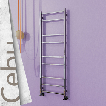 - Cebu Decorative Towel Warmer 500x1395 (Stainless Steel) Polished Finish  - Cebu Decorative Towel Warmer 500x1395 (Stainless Steel) Polished Finish