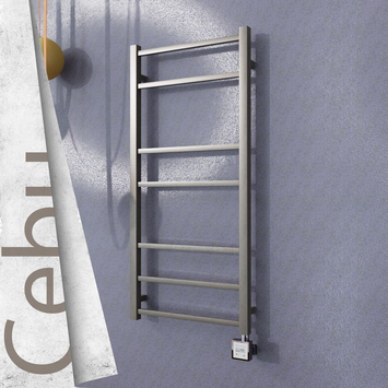 - Cebu Electric Towel Warmer 500x1050 Satine Finish Ktx3 200 W  - Cebu Electric Towel Warmer 500x1050 Satine Finish Ktx3 200 W