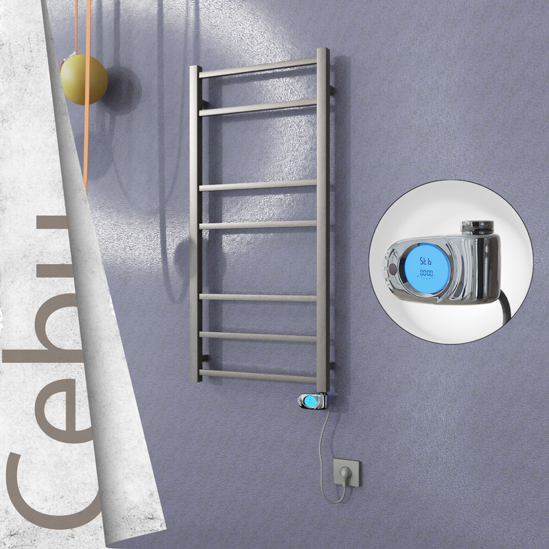 Cebu Electric Towel Warmer 500x1050 Satine Finish (Musa Thermostat) 200 W