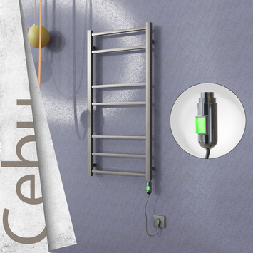 - Cebu Electric Towel Warmer 500x1050 Satine Finish (On/Off) 200 W