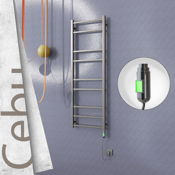 - Cebu Electric Towel Warmer 500x1395 Satine Finish (On/Off) 200 W  - Cebu Electric Towel Warmer 500x1395 Satine Finish (On/Off) 200 W