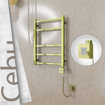 - Cebu Electric Towel Warmer 500x705 Gold Ktx1 200 W (Spiral Cable)  - Cebu Electric Towel Warmer 500x705 Gold Ktx1 200 W (Spiral Cable)