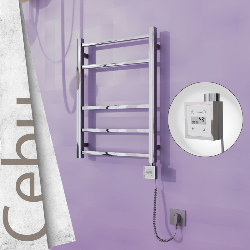 Cebu Electric Towel Warmer 500x705 Mirror Finish Ktx3 200 W (Spiral Cable)