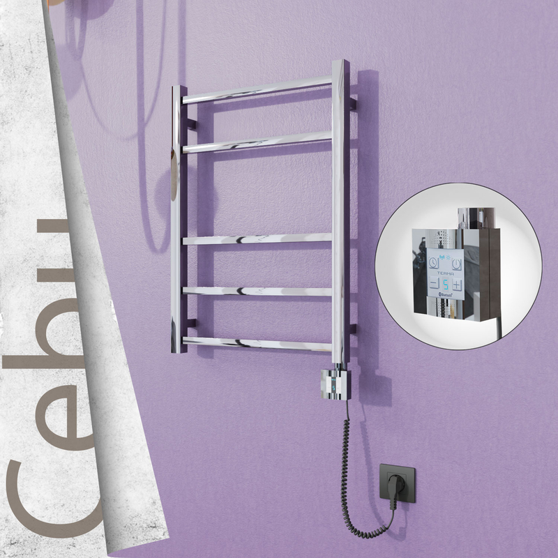 Cebu Electric Towel Warmer 500x705 Mirror Finish Ktx4 200 W (Spiral Cable)