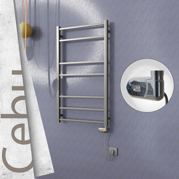- Cebu Electric Towel Warmer 600x1050 Satine Finish. (Thesis Thermostat) 200 W  - Cebu Electric Towel Warmer 600x1050 Satine Finish. (Thesis Thermostat) 200 W