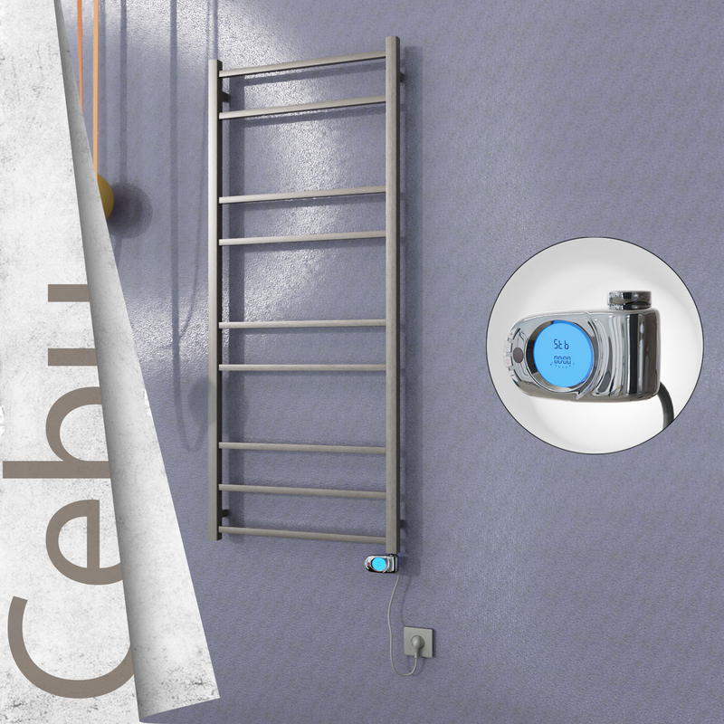 Cebu Electric Towel Warmer 600x1395 Satine Finish. (Musa Thermostat) 200 W