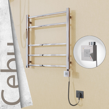 Radiva - Cebu Electric Towel Warmer 600x705 Mirror Finish Ktx1 200 W (Spiral Cable)