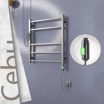  - Cebu Electric Towel Warmer 600x705 Satine Finish (On/Off) 200 W