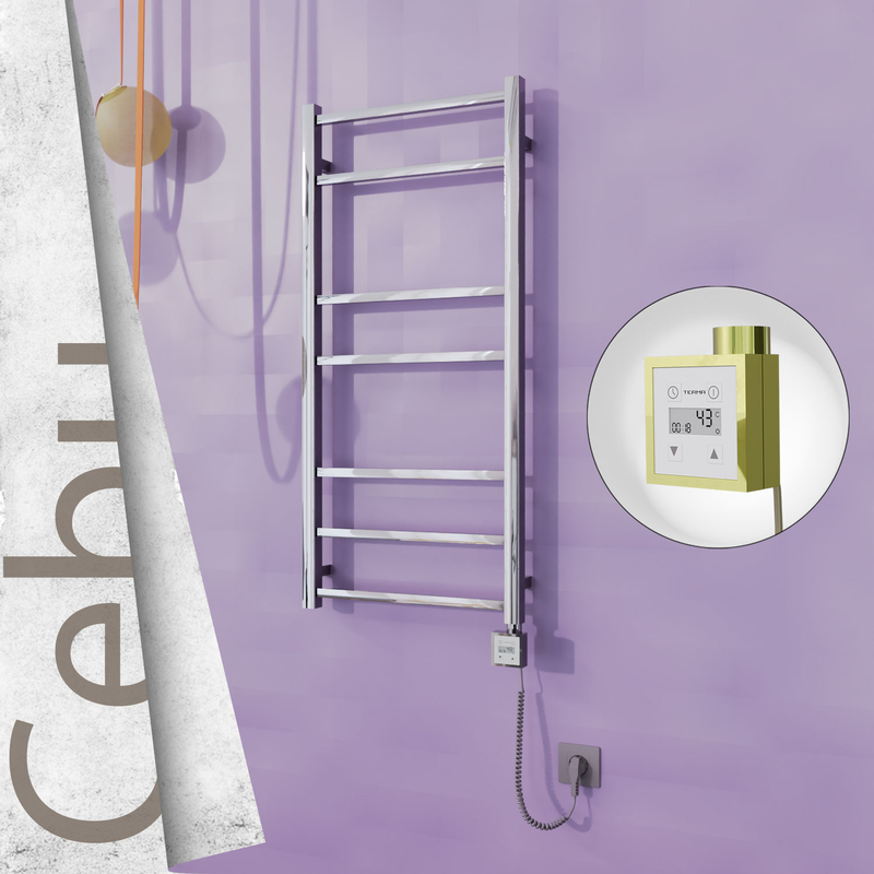 Cebu Sèche Serviettes Electrique 500x1050 Or Ktx3 200 Watt Câble en spirale