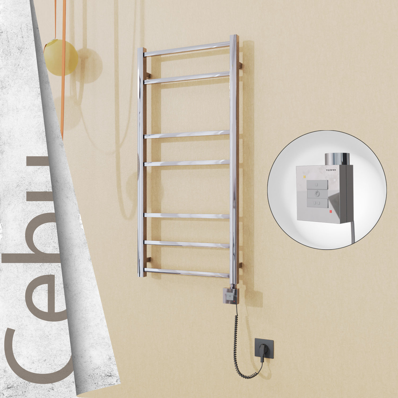 Cebu Electric Towel Warmer 500x1050 Mirror Finish Ktx1 200 W (Spiral Cable)