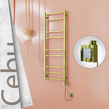  - Cebu Electric Towel Warmer 500x1395 Gold Ktx4 200 W (Spiral Cable)