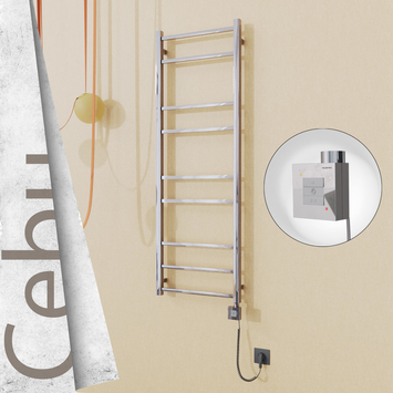 - Cebu Electric Towel Warmer 500x1395 Mirror Finish Ktx1 200 W (Spiral Cable)  - Cebu Electric Towel Warmer 500x1395 Mirror Finish Ktx1 200 W (Spiral Cable)