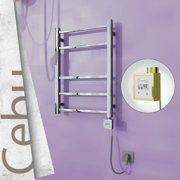 Radiva - Cebu Sèche Serviettes Electrique 500x705 Or Ktx3 200 Watt Câble en spirale