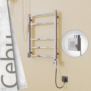 Radiva - Cebu Sèche Serviettes Electrique 500x705 Finition de polissage Ktx1 200 Watt Câble en spirale