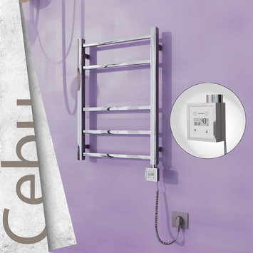 Radiva - Cebu Sèche Serviettes Electrique 500x705 Finition de polissage Ktx3 200 Watt Câble en spirale