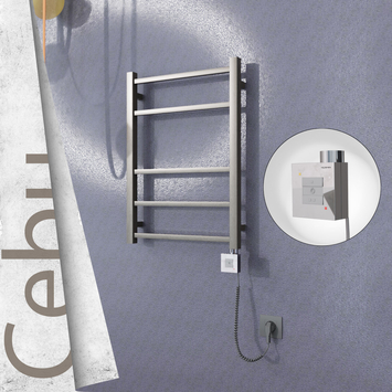 Radiva - Cebu Sèche Serviettes Electrique 500x705 Finition peinture satiné Ktx1 200 Watt Câble en spirale