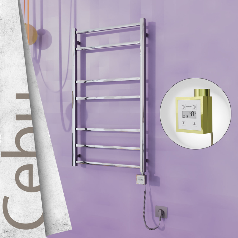 Cebu Sèche Serviettes Electrique 600x1050 Or Ktx3 200 Watt Câble en spirale