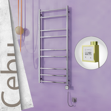 - Cebu Sèche Serviettes Electrique 600x1395 Or Ktx3 300 Watt Câble en spirale  - Cebu Sèche Serviettes Electrique 600x1395 Or Ktx3 300 Watt Câble en spirale