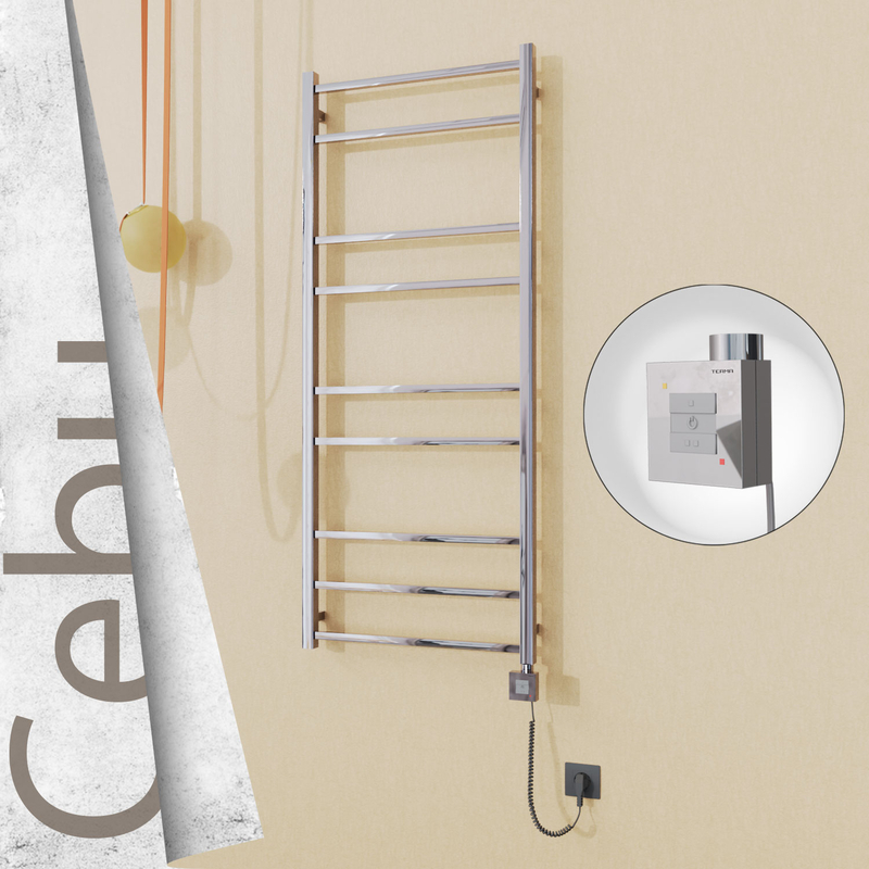 Cebu Electric Towel Warmer 600x1395 Mirror Finish Ktx1 200 W (Spiral Cable)