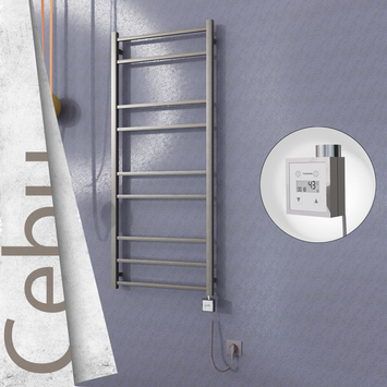 - Cebu Sèche Serviettes Electrique 600x1395 Finition peinture satiné Ktx3 300 Watt Câble en spirale  - Cebu Sèche Serviettes Electrique 600x1395 Finition peinture satiné Ktx3 300 Watt Câble en spirale