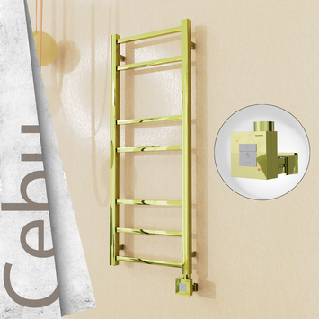 Radiva - Cebu Elektrikli Paslanmaz Çelik Havlupan 400x1050 Altın (KTX1 Termostat) 200W