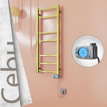 Radiva - Cebu Elektrikli Paslanmaz Çelik Havlupan 400x1050 Altın (Musa Termostat) 200W
