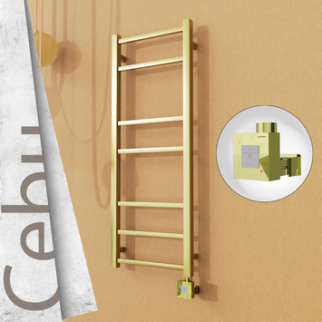 - CEBU Elektrikli Paslanmaz Çelik Havlupan 400x1050 Satine Altın (KTX1 Termostat) 200W  - CEBU Elektrikli Paslanmaz Çelik Havlupan 400x1050 Satine Altın (KTX1 Termostat) 200W