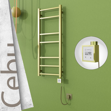 - CEBU Elektrikli Paslanmaz Çelik Havlupan 400x1050 Satine Altın (KTX3 Termostat) 200W Spiral Kablolu  - CEBU Elektrikli Paslanmaz Çelik Havlupan 400x1050 Satine Altın (KTX3 Termostat) 200W Spiral Kablolu