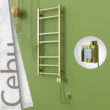 - CEBU Elektrikli Paslanmaz Çelik Havlupan 400x1050 Satine Altın (KTX4 Termostat) 200W Spiral Kablolu  - CEBU Elektrikli Paslanmaz Çelik Havlupan 400x1050 Satine Altın (KTX4 Termostat) 200W Spiral Kablolu