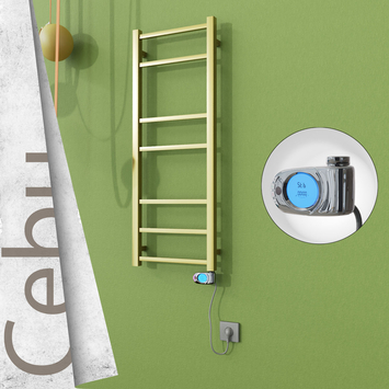 - CEBU Elektrikli Paslanmaz Çelik Havlupan 400x1050 Satine Altın (Musa Termostat) 200W  - CEBU Elektrikli Paslanmaz Çelik Havlupan 400x1050 Satine Altın (Musa Termostat) 200W