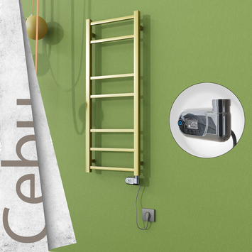 - CEBU Elektrikli Paslanmaz Çelik Havlupan 400x1050 Satine Altın (Thesis Termostat) 200W  - CEBU Elektrikli Paslanmaz Çelik Havlupan 400x1050 Satine Altın (Thesis Termostat) 200W