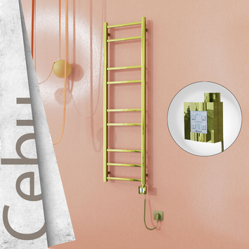 - CEBU Elektrikli Paslanmaz Çelik Havlupan 400x1395 Altın (KTX4 Termostat) 200W Spiral Kablolu  - CEBU Elektrikli Paslanmaz Çelik Havlupan 400x1395 Altın (KTX4 Termostat) 200W Spiral Kablolu