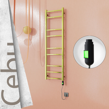 Radiva - Cebu Elektrikli Paslanmaz Çelik Havlupan 400x1395 Altın (On/Off Düğmeli) 200W
