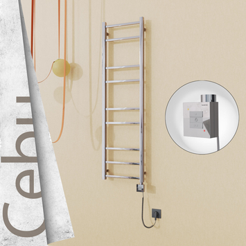 - CEBU Elektrikli Paslanmaz Çelik Havlupan 400x1395 Ayna Polisaj (KTX1 Termostat) 200W Spiral Kablolu  - CEBU Elektrikli Paslanmaz Çelik Havlupan 400x1395 Ayna Polisaj (KTX1 Termostat) 200W Spiral Kablolu