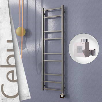 Radiva - Cebu Elektrikli Paslanmaz Çelik Havlupan 400x1395 Satin Polisaj (KTX1 Termostat) 200W