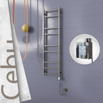 Radiva - Cebu Elektrikli Paslanmaz Çelik Havlupan 400x1395 Satin Polisaj (KTX4 Termostat) 200W Spiral Kablolu